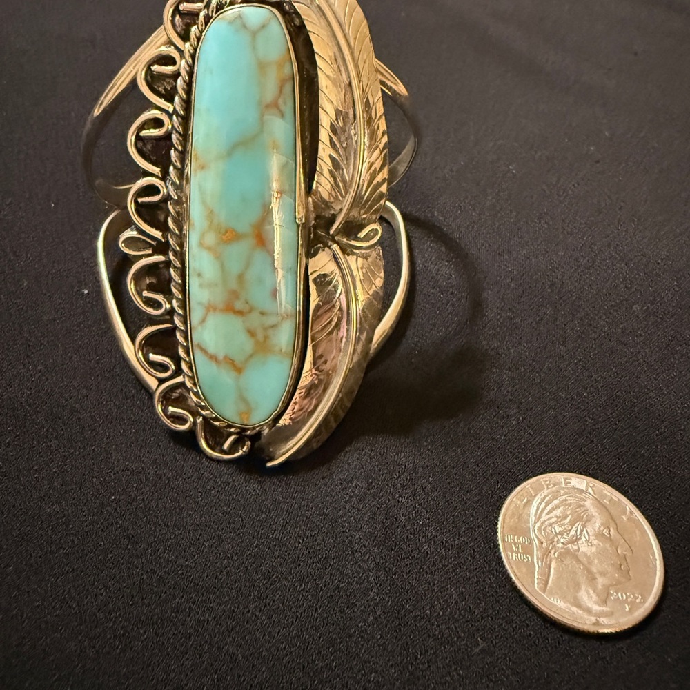 Turquoise and Silver Women's Bracelet
